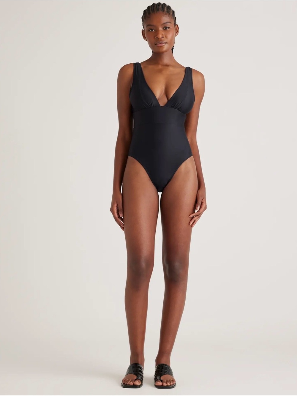 NWT Quince Italian Plunge One Piece Swim XL